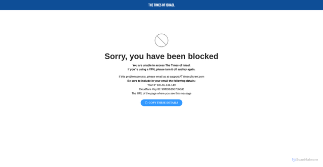 Security scan screenshot of https://www.timesofisrael.com/miriam-adelson-gives-100-million-to-trump-campaign-making-good-on-reported-pledge/