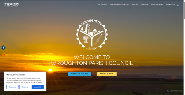 Security scan screenshot of https://wroughton.gov.uk/