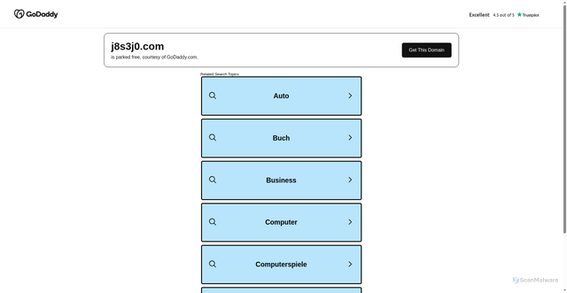 Security scan screenshot of https://j8s3j0.com