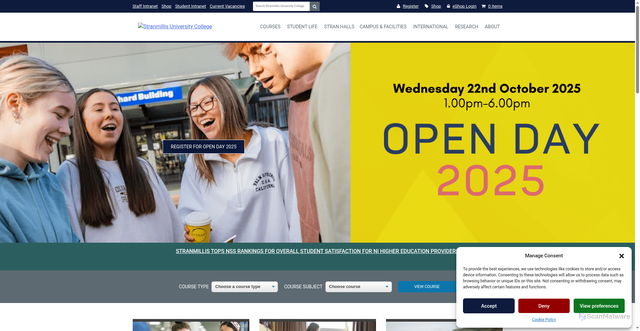 Security scan screenshot of https://www.stran.ac.uk/