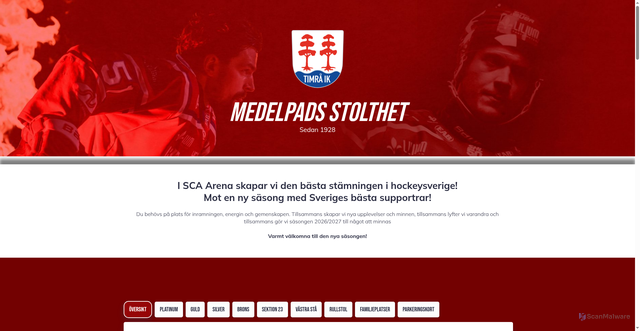 Security scan screenshot of http://www.tikbiljett.se/