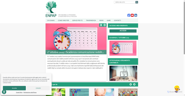 Security scan screenshot of https://www.enpap.it/