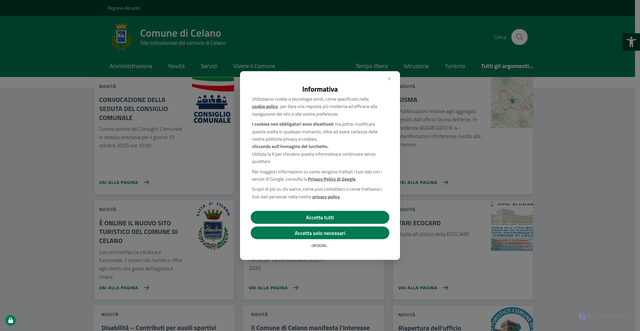 Security scan screenshot of https://www.comune.celano.aq.it/