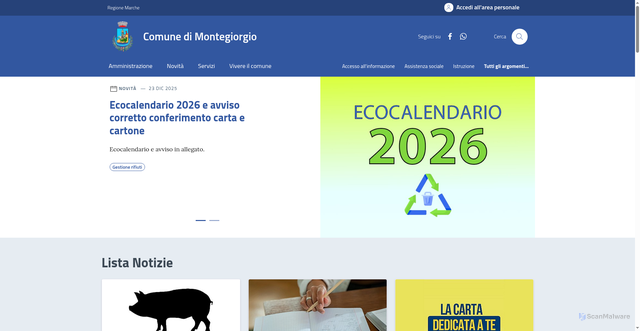 Security scan screenshot of https://comune.montegiorgio.fm.it/