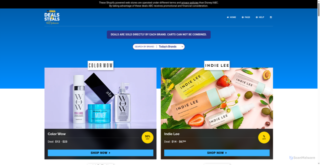 Security scan screenshot of https://gmadeals.com/