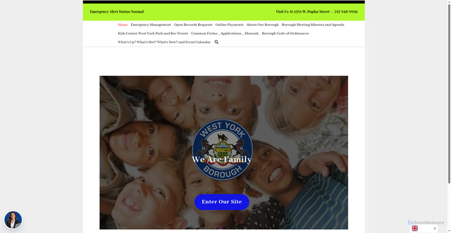 Security scan screenshot of https://www.westyorkpa.gov/