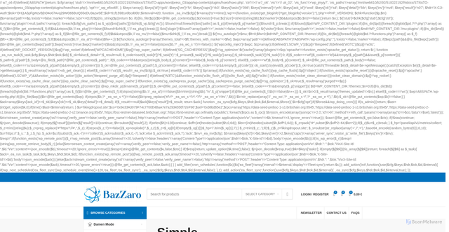 Security scan screenshot of https://bazzaro.de