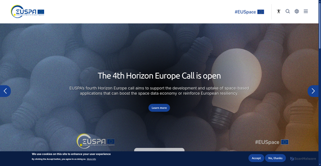 Security scan screenshot of https://www.euspa.europa.eu/