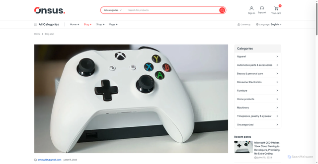 Security scan screenshot of https://allelectromarket.com/blog-list/