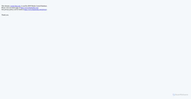 Security scan screenshot of https://events-bnp.com