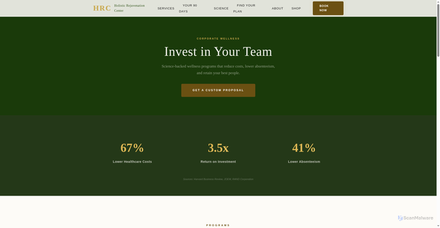 Security scan screenshot of https://hrc-website.pages.dev/corporate