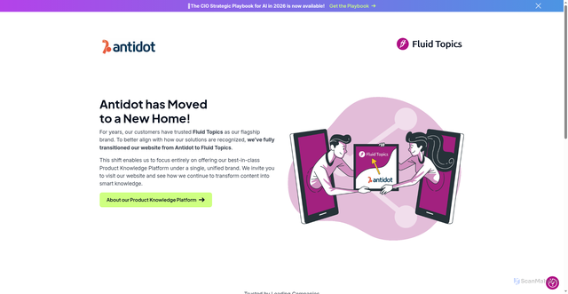 Security scan screenshot of https://antidot.net