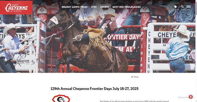 Security scan screenshot of https://www.cheyenne.org/events/cheyenne-frontier-days/