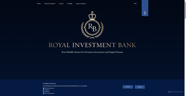 Security scan screenshot of http://royalbank.my/