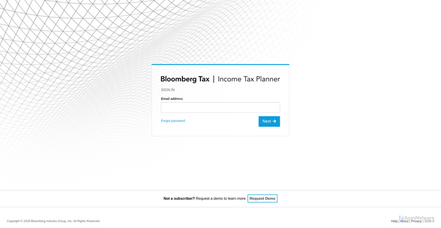 Security scan screenshot of https://itp.bloombergtax.com