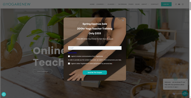 Security scan screenshot of https://yogarenewteachertraining.com