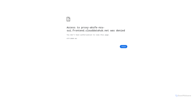 Security scan screenshot of https://proxy-aksfe-ncu-su1.frontend.clouddatahub.net