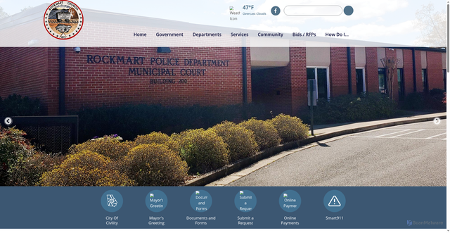 Security scan screenshot of https://rockmart-ga.gov/