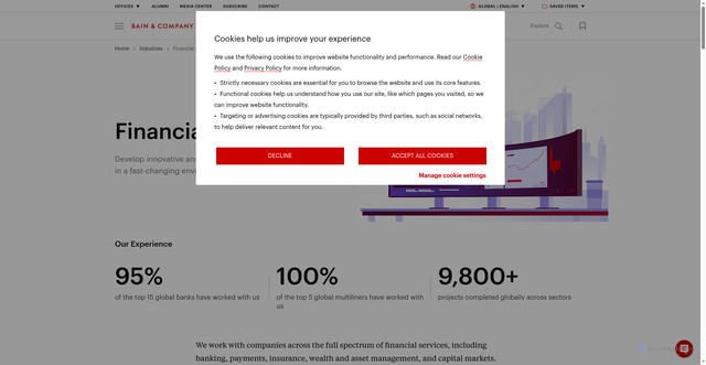 Security scan screenshot of https://www.bain.com/industry-expertise/financial-services/