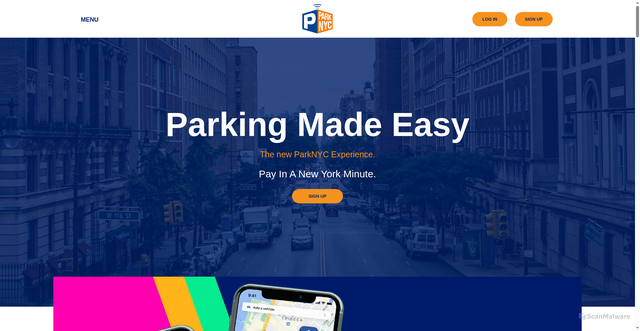 Security scan screenshot of https://www.parknycapp.com/