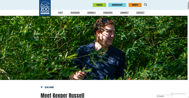 Security scan screenshot of https://www.pdza.org/meet-keeper-russell/