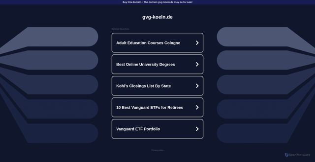 Security scan screenshot of http://ww16.gvg-koeln.de/?sub1=20260206-1159-5245-a2ee-be4edcf359d2