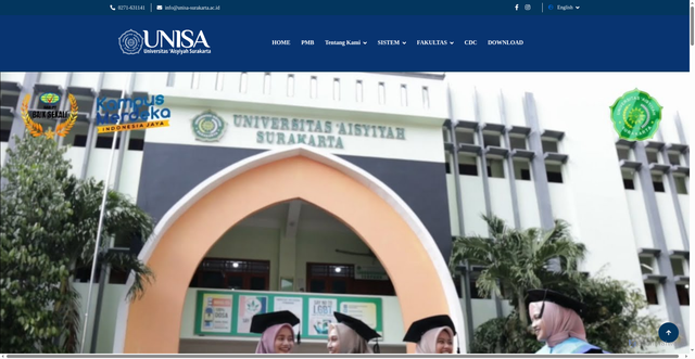 Security scan screenshot of https://aiska-university.ac.id