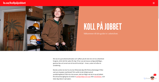 Security scan screenshot of https://kollpajobbet.lo.se/