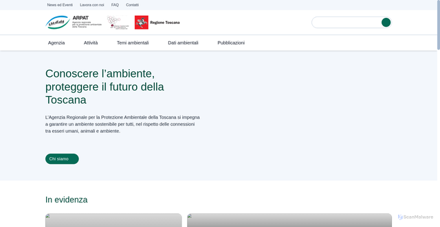 Security scan screenshot of https://www.arpat.toscana.it