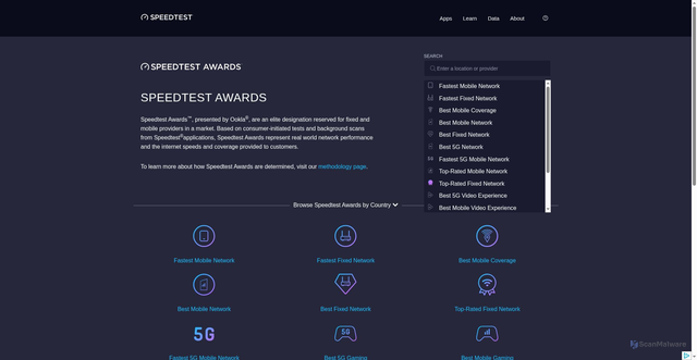 Security scan screenshot of https://isaac17.pages.dev/awards