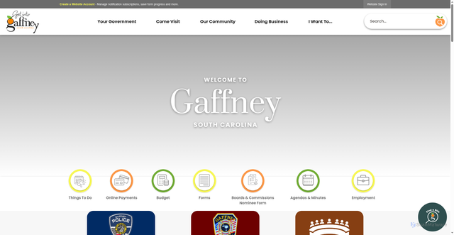 Security scan screenshot of https://cityofgaffney-sc.gov/