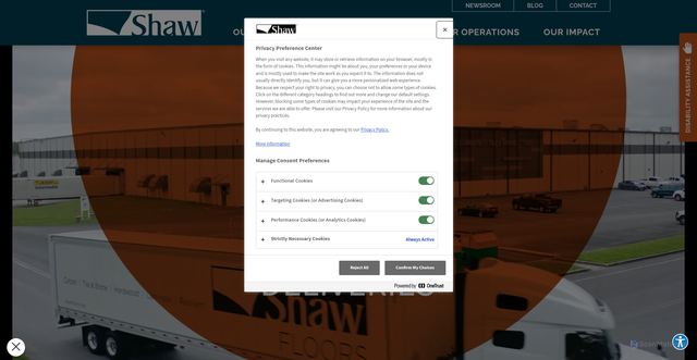 Security scan screenshot of https://shawinc.com