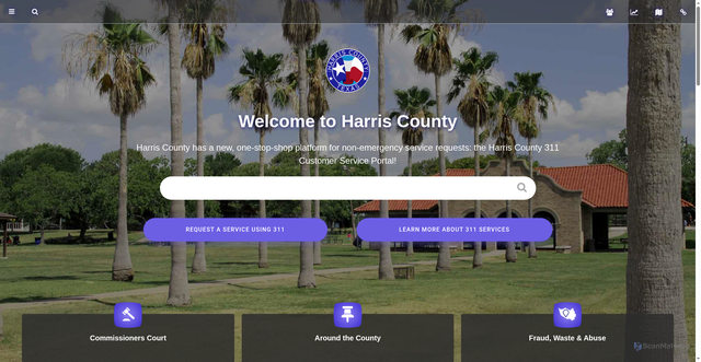 Security scan screenshot of https://www.harriscountytx.gov/