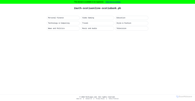 Security scan screenshot of http://2auth-scotiaonline-scotiabank.ph/