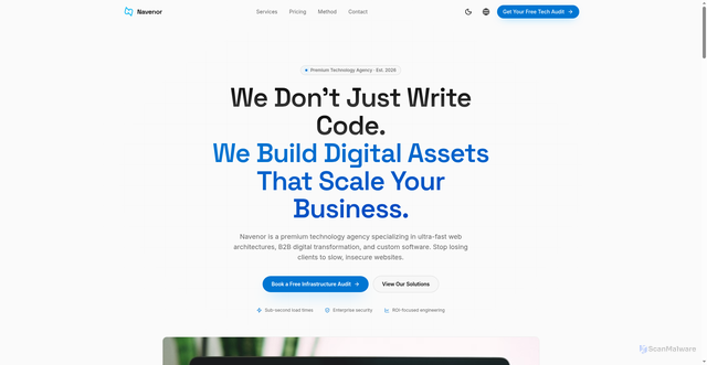 Security scan screenshot of https://navenorlabs.com/