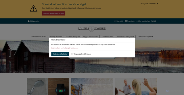 Security scan screenshot of https://bollnas.se/