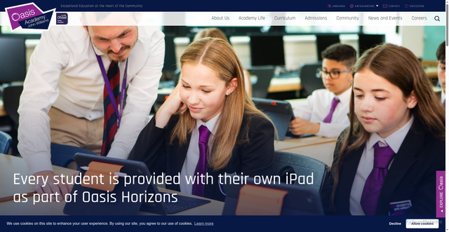 Security scan screenshot of https://www.oasisacademyjohnwilliams.org/