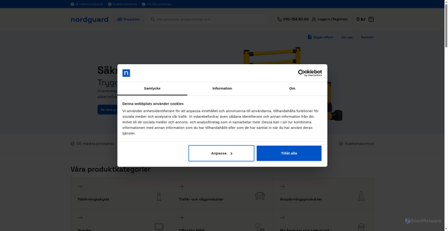 Security scan screenshot of https://nordguard.se