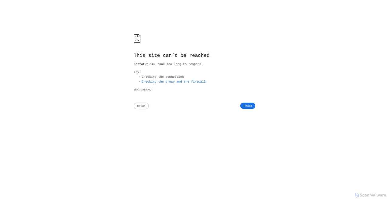 Security scan screenshot of https://5qtfwtwh.icu//swt8tk9r/EXyW7S/EQnKj7