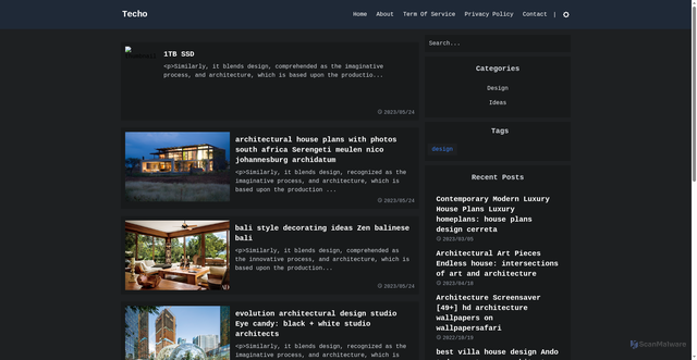 Security scan screenshot of https://techo.pages.dev/