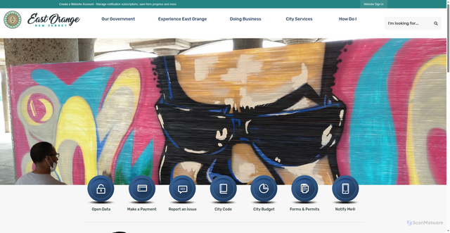 Security scan screenshot of https://eastorange-nj.gov/