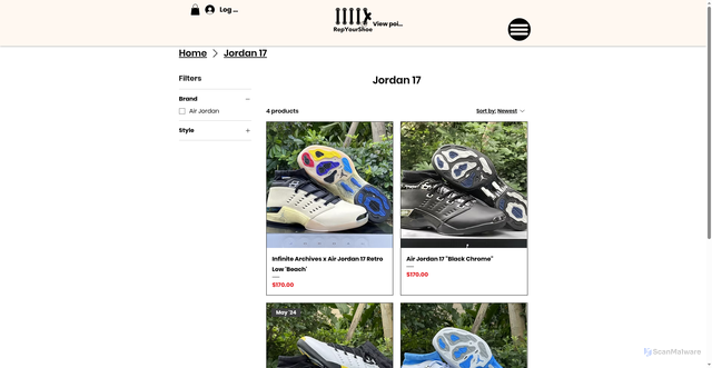 Security scan screenshot of https://www.repyourshoe.com/category/jordan-17