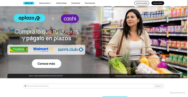 Security scan screenshot of https://aplazo.mx