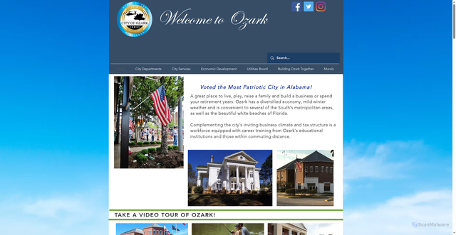 Security scan screenshot of https://www.ozarkal.gov/