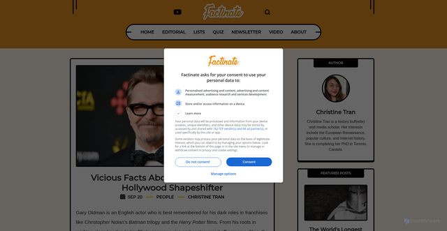 Security scan screenshot of https://www.factinate.com/people/gary-oldman