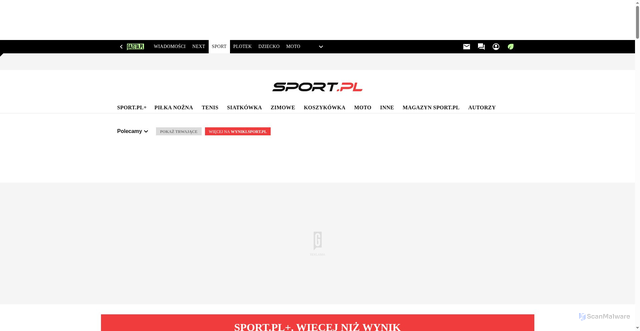 Security scan screenshot of https://sport.pl