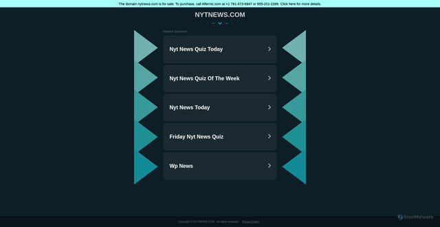 Security scan screenshot of https://www.nytnews.com/