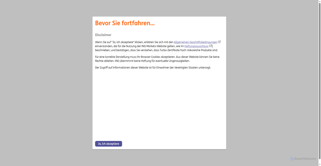 Security scan screenshot of https://www.ingmarkets.de