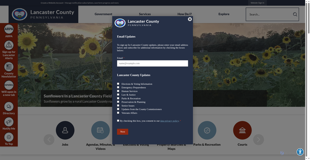 Security scan screenshot of https://lancastercountypa.gov/
