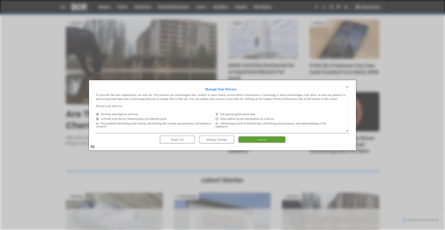Security scan screenshot of https://www.bgr.com